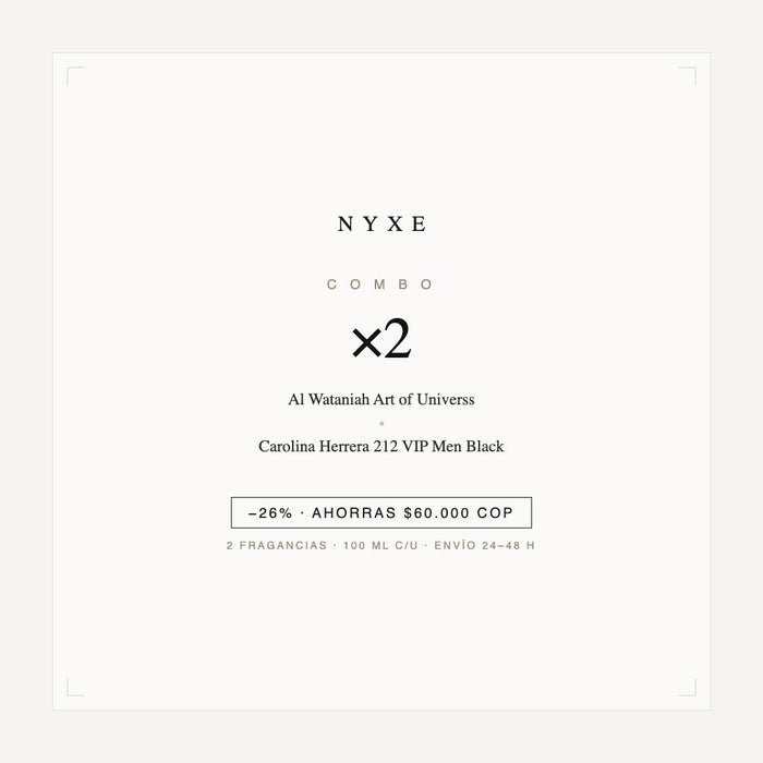 Combo x2 · Al Wataniah Art of Universs + Carolina Herrera 212 VIP Men