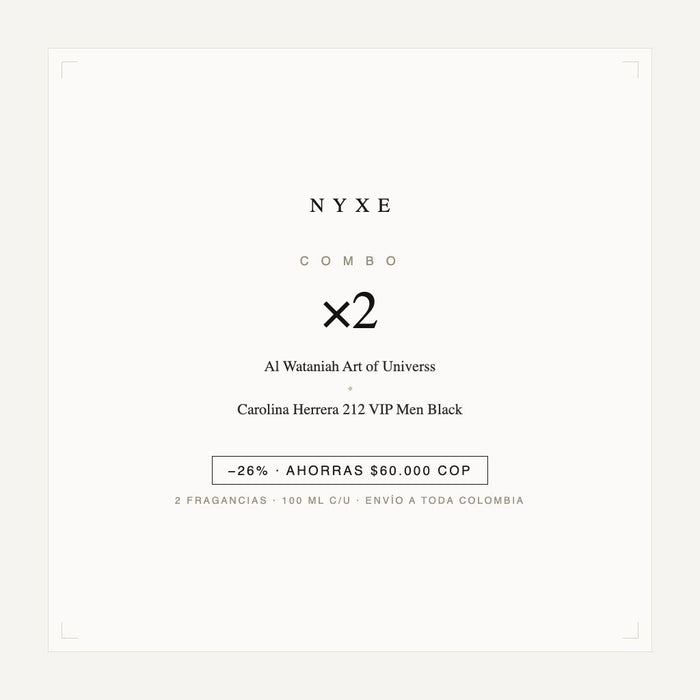 Combo x2 · Al Wataniah Art of Universs + Carolina Herrera 212 VIP Men