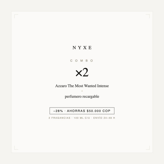 Combo x2 · Azzaro The Most Wanted Intense + perfumero recargable
