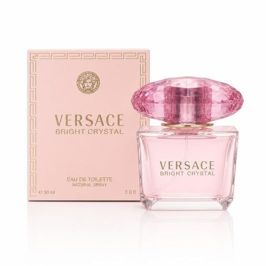 Versace Bright Crystal — faceted pale-pink translucent bottl