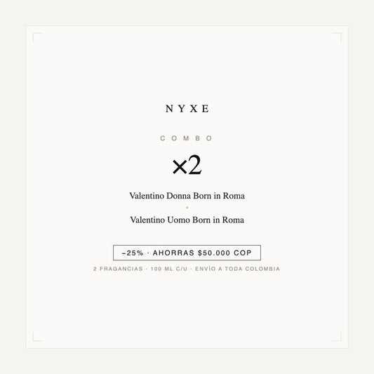 Combo x2 · Valentino Donna Born in Roma + Valentino Uomo Born in Roma