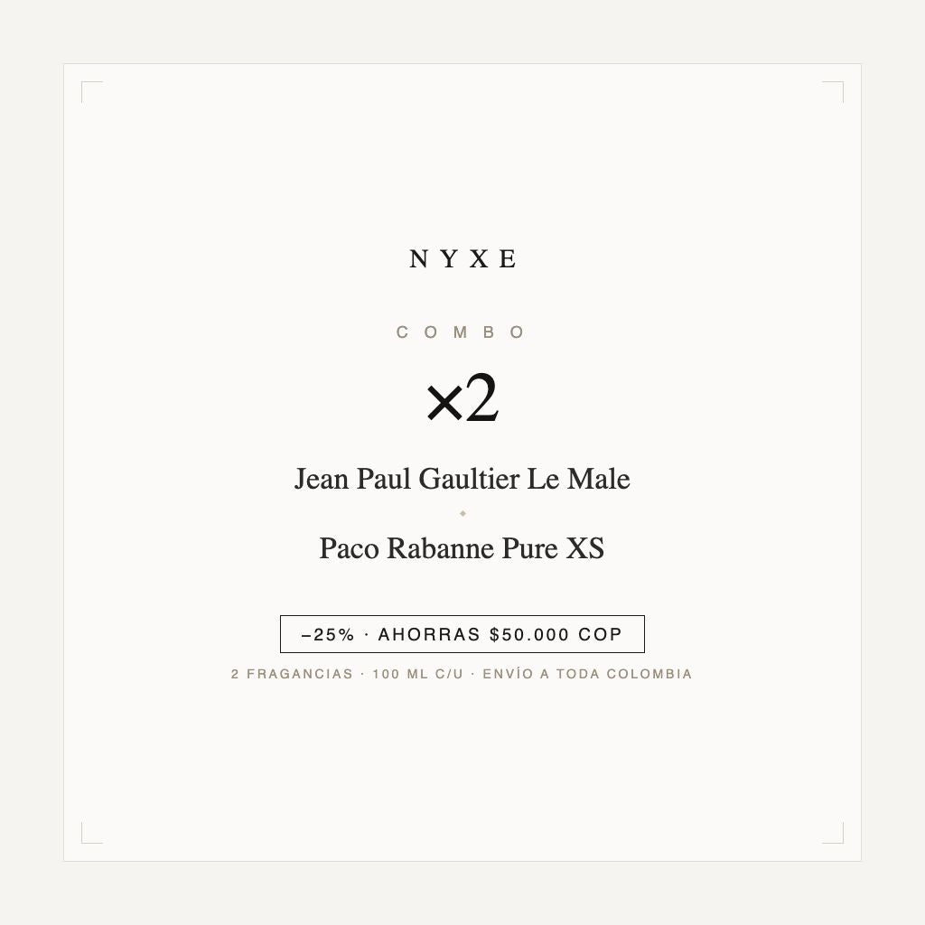 Combo x2 · Jean Paul Gaultier Le Male + Paco Rabanne Pure XS