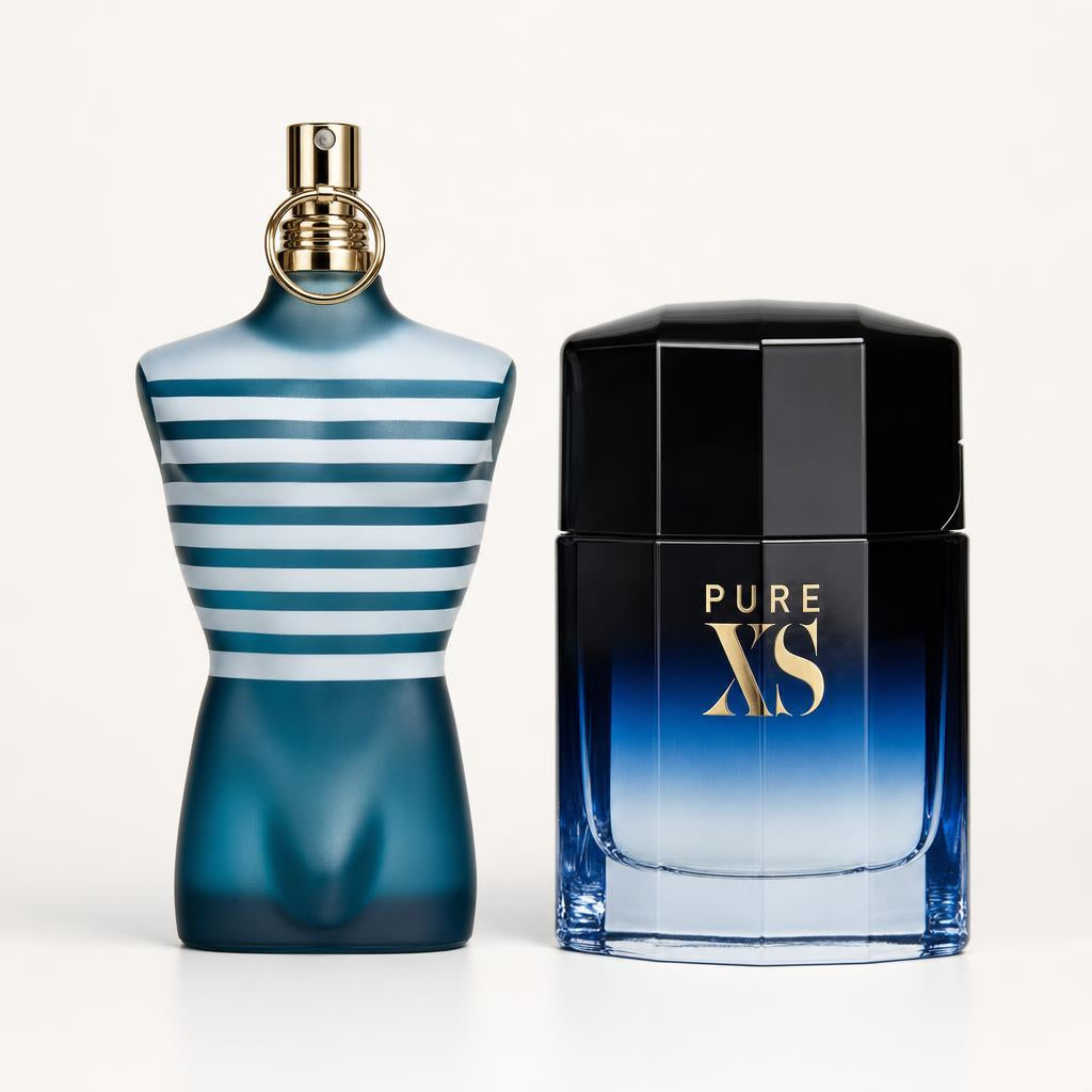 Combo x2 · Jean Paul Gaultier Le Male + Paco Rabanne Pure XS