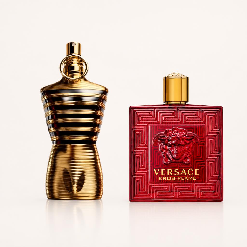 Combo x2 · Jean Paul Gaultier Le Male Elixir + Versace Eros Flame