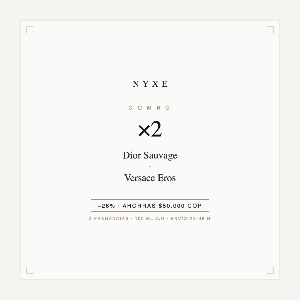 Combo x2 · Dior Sauvage + Versace Eros