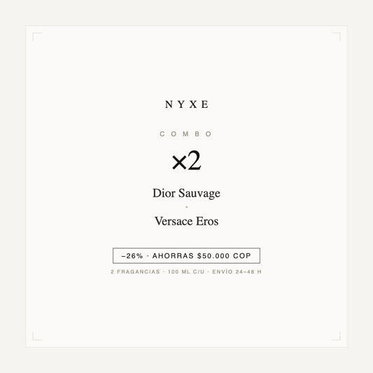 Combo x2 · Dior Sauvage + Versace Eros
