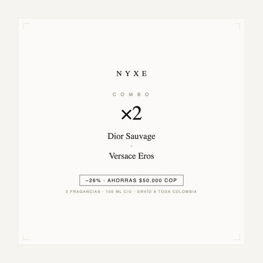 Combo x2 · Dior Sauvage + Versace Eros