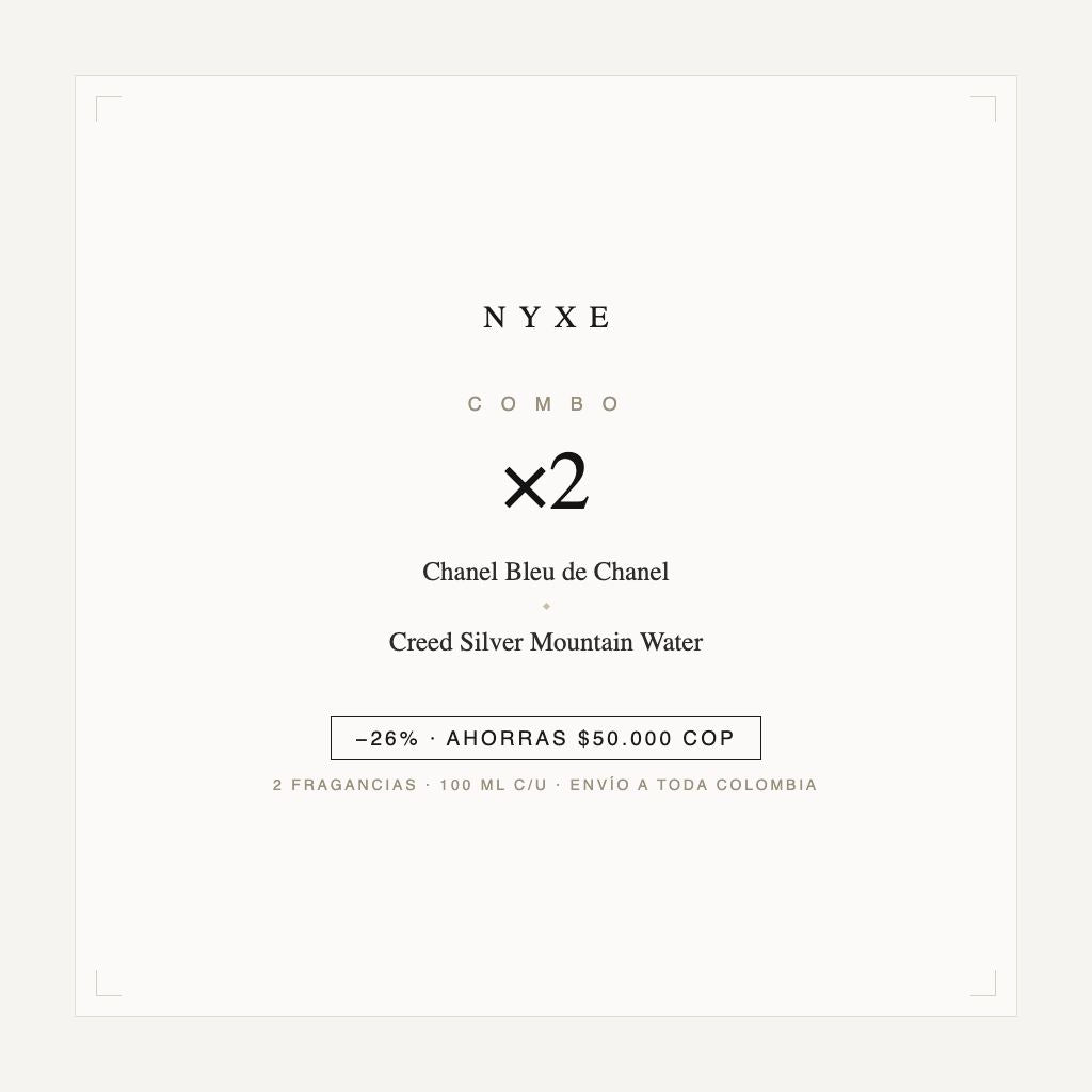 Combo x2 · Chanel Bleu de Chanel + Creed Silver Mountain Water