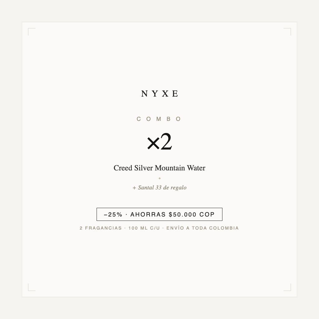 Combo x2 · Creed Silver Mountain Water (con Santal 33)