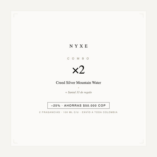 Combo x2 · Creed Silver Mountain Water (con Santal 33)