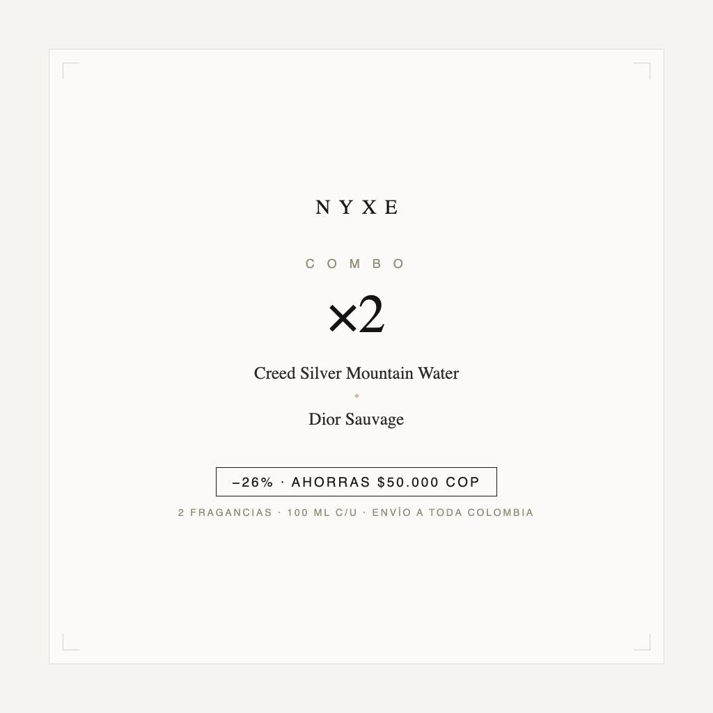 Combo x2 · Creed Silver Mountain Water + Dior Sauvage