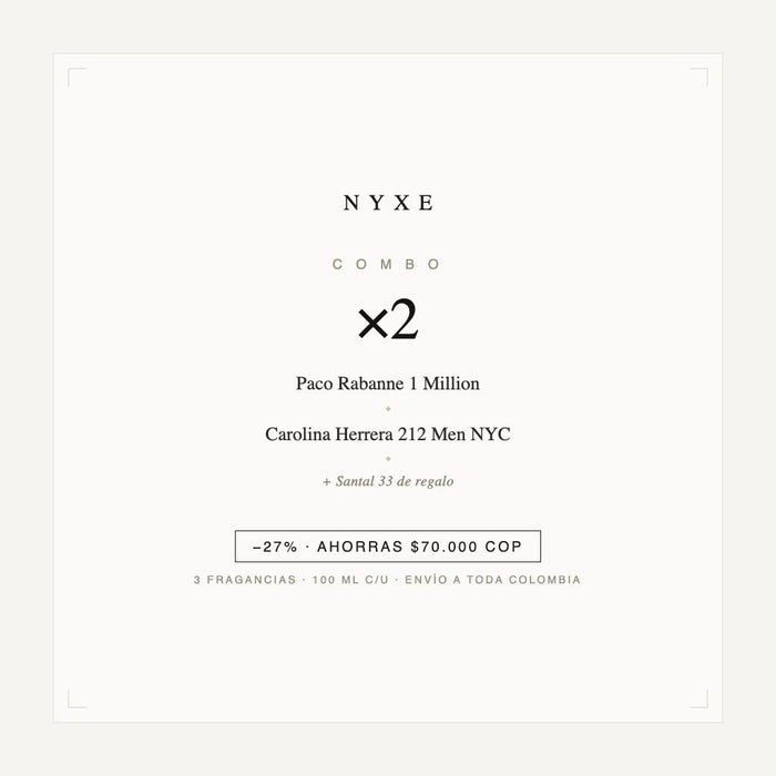 Combo x2 · Carolina Herrera 212 Men NYC + Creed Silver Mountain Water 