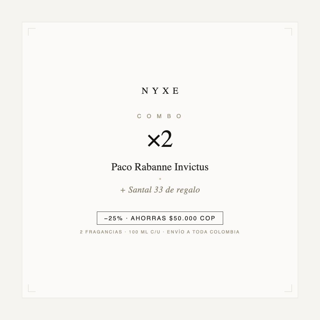 Combo x2 · Paco Rabanne Invictus (con Santal 33)