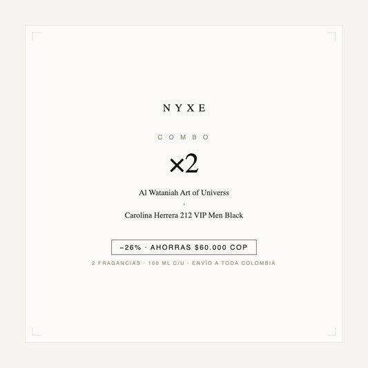 Combo x2 · Al Wataniah Art of Universs + Carolina Herrera 212 VIP Men 