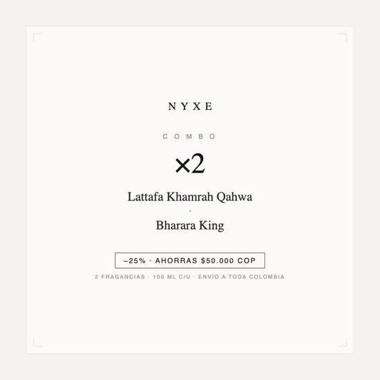 Combo x2 · Lattafa Khamrah Qahwa + Bharara King