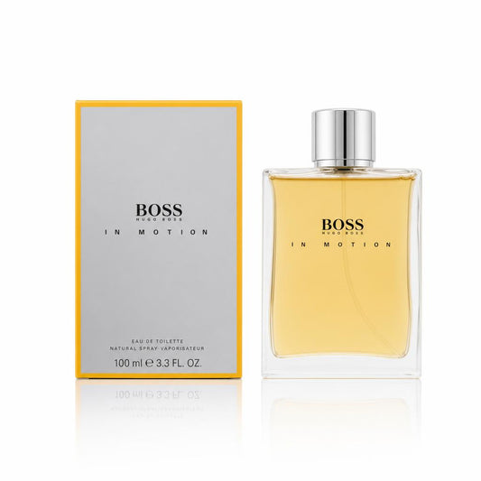 Hugo Boss Boss In Motion — smooth silver-chrome rounded pebb