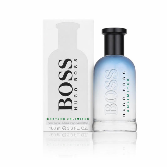 Hugo Boss Bottled Unlimited — rectangular glass bottle with 