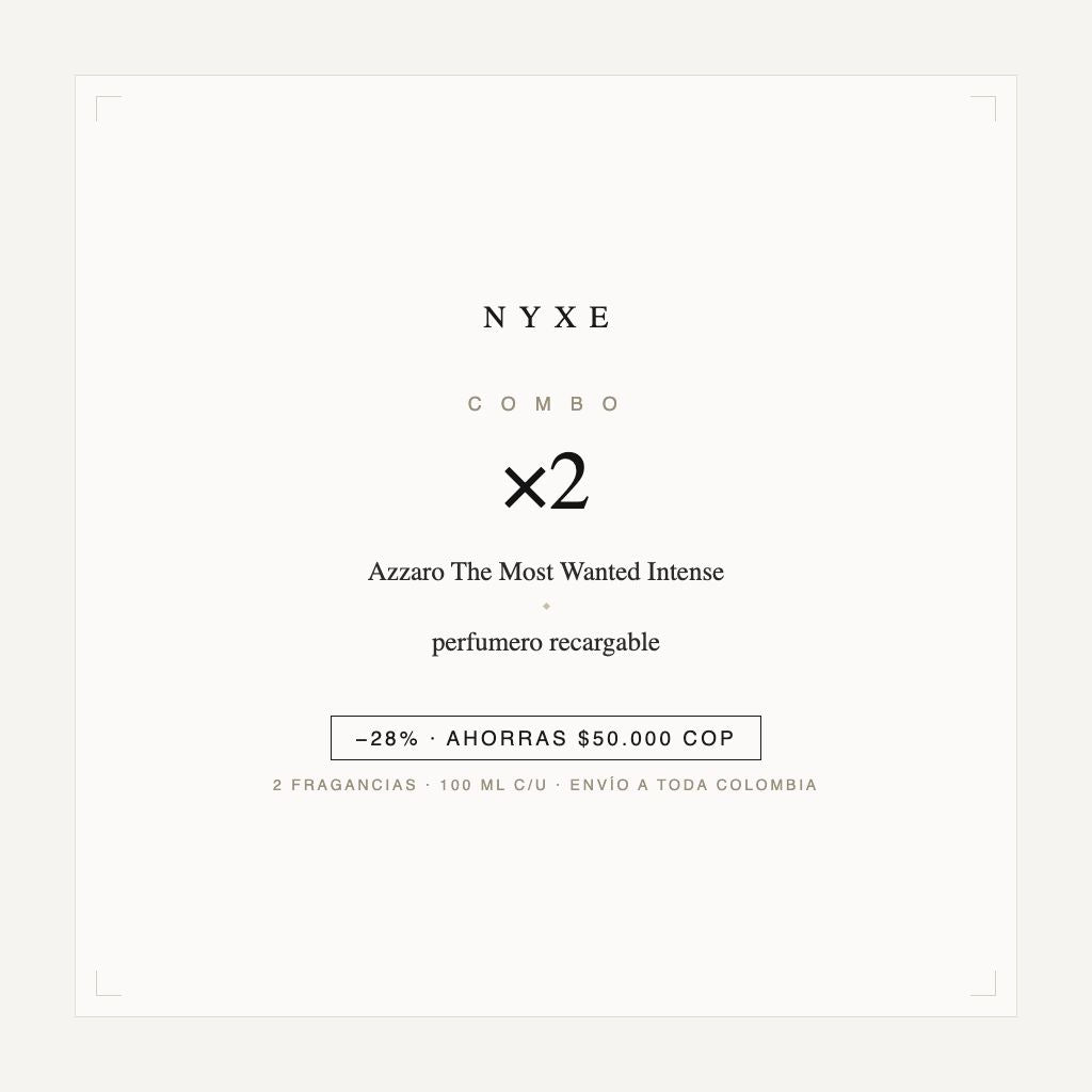 Combo x2 · Azzaro The Most Wanted Intense + perfumero recargable