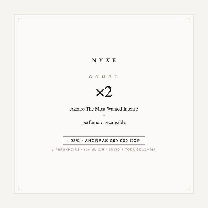 Combo x2 · Azzaro The Most Wanted Intense + perfumero recargable