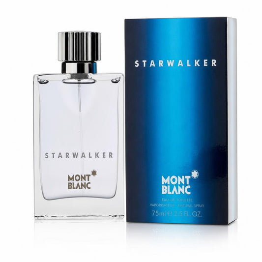 Montblanc Starwalker — slim black rectangular bottle, chrome