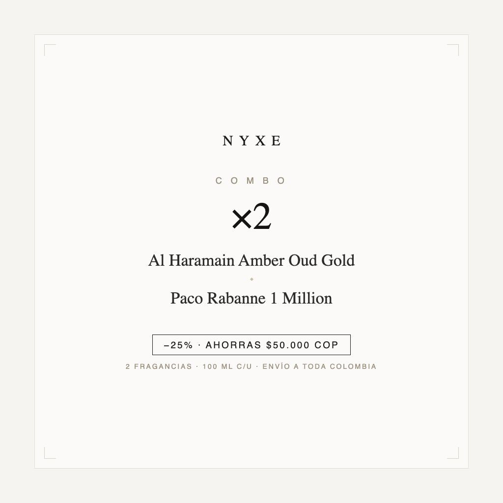 Combo x2 · Al Haramain Amber Oud Gold + Paco Rabanne 1 Million