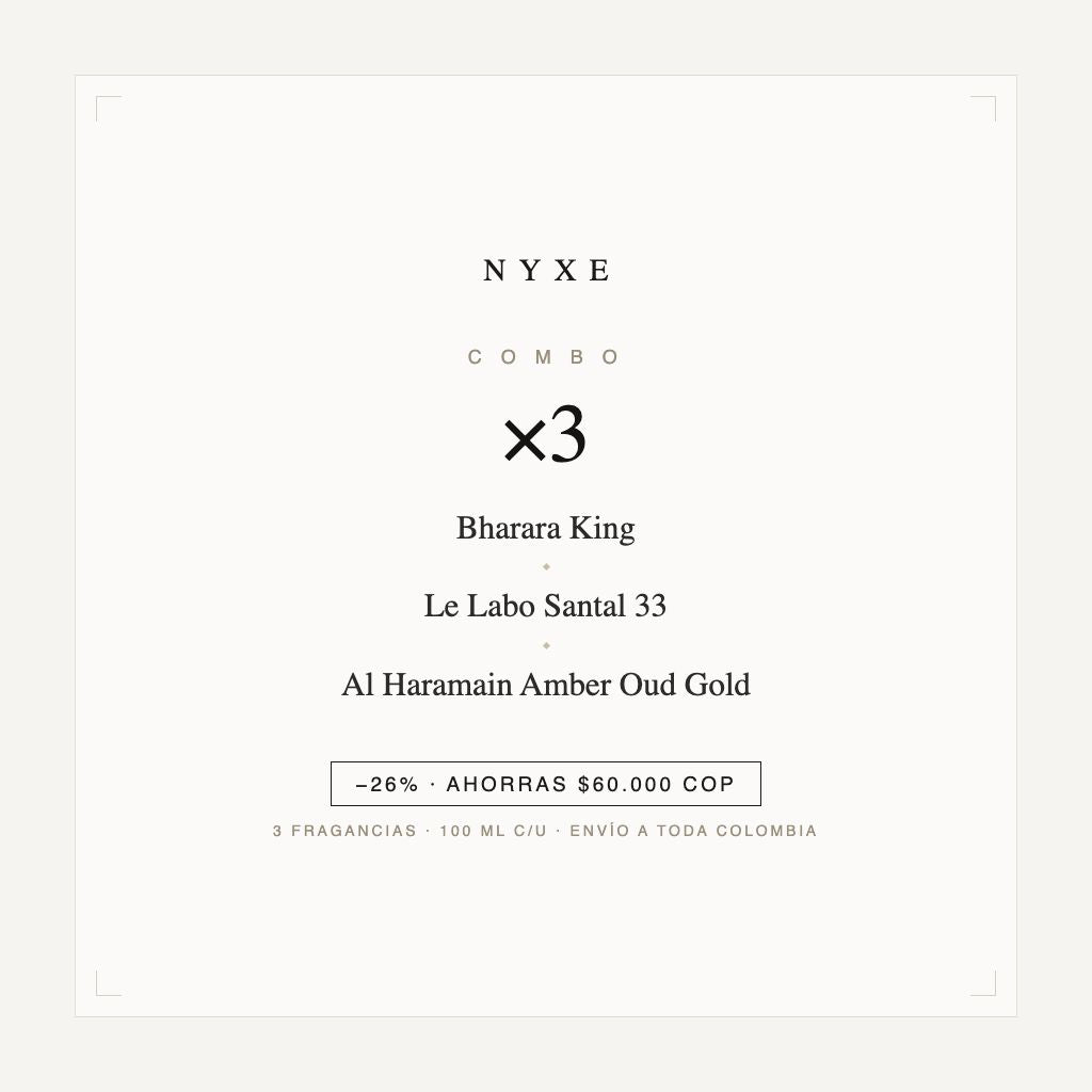 Combo x3 · Bharara King + Le Labo Santal 33 + Al Haramain Amber Oud Go