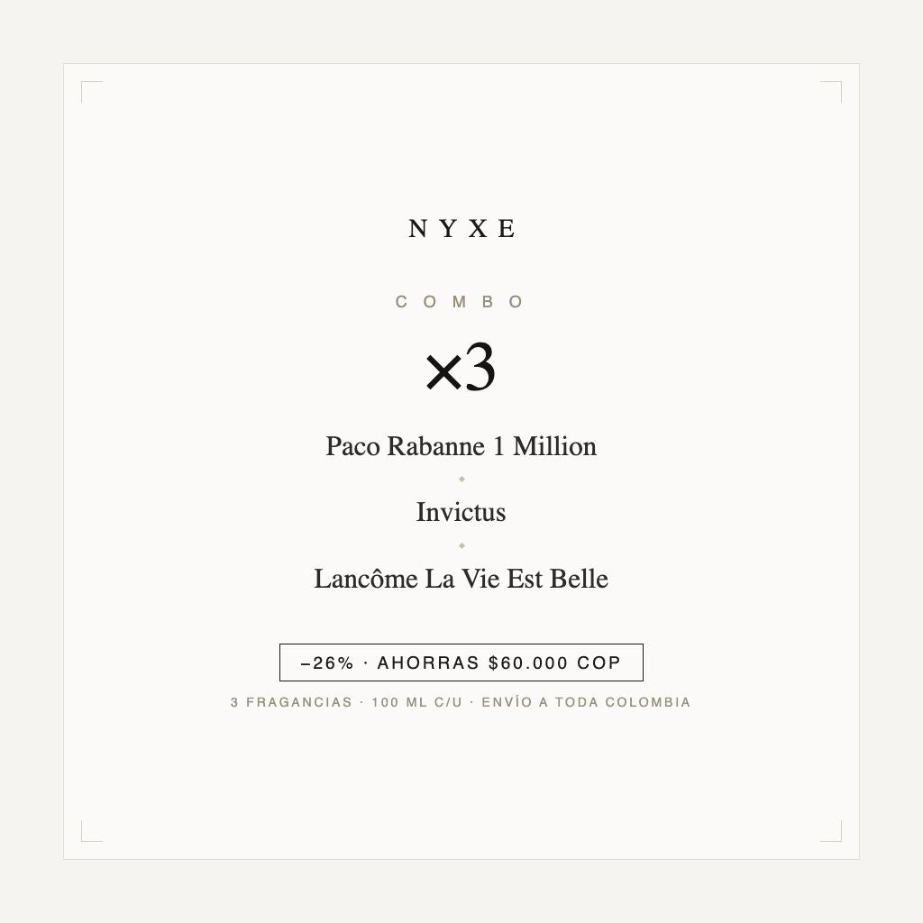 Combo x3 · Paco Rabanne 1 Million + Invictus + Lancôme La Vie Est Bell